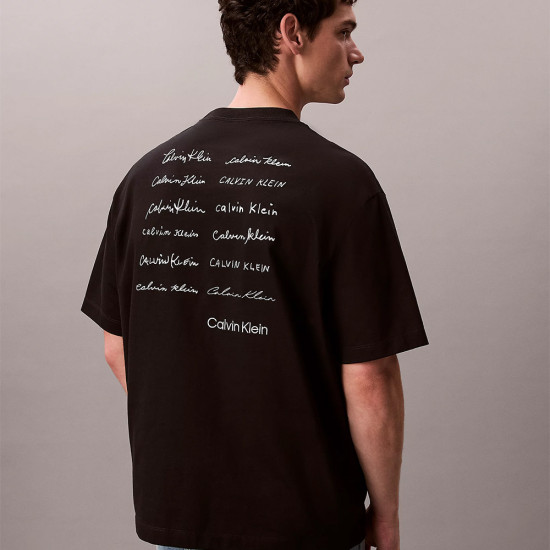 Calvin Klein Ανδρική κοντομάνικη μπλούζα Relaxed Script Logo T-shirt